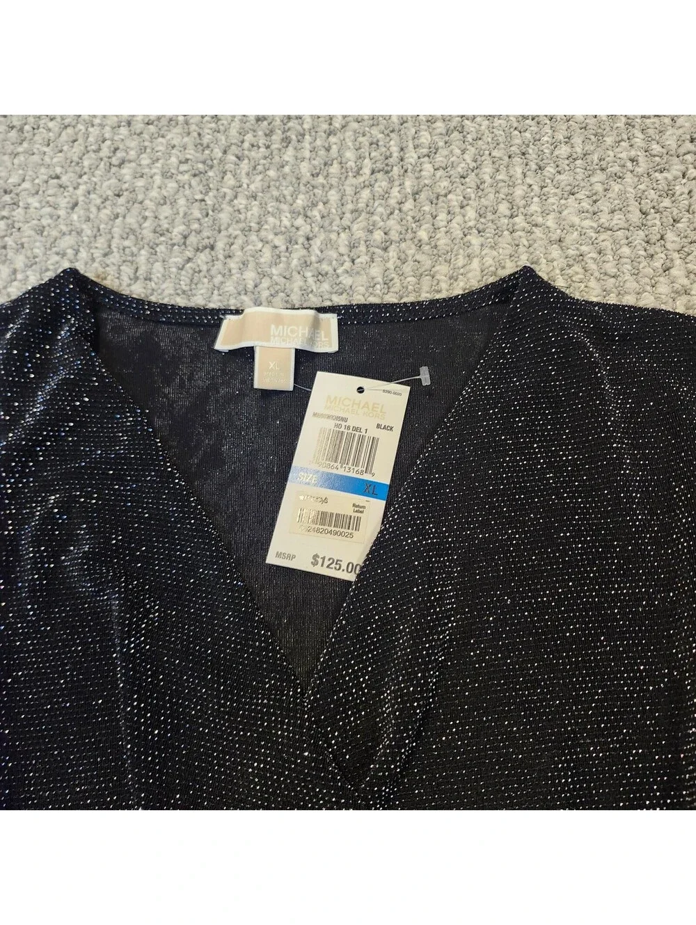 Michael Kors Black Sparkle Dress Size XL NWT